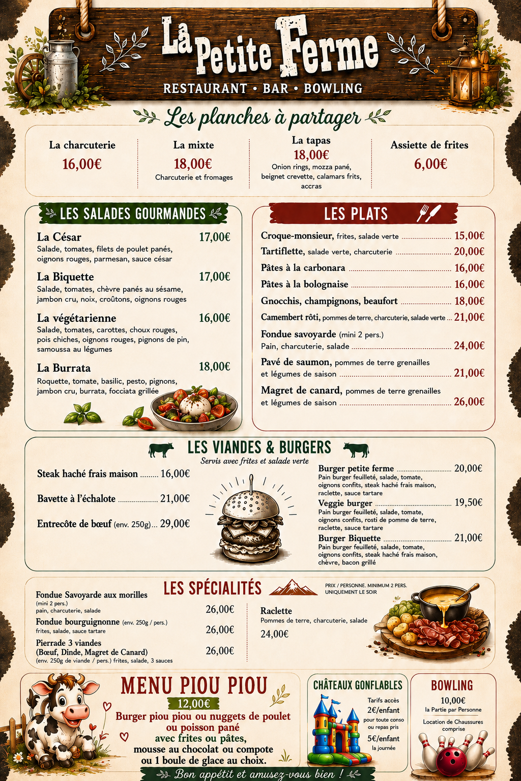 CARTE PLATS ETE 2026